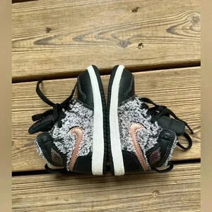 Jordan 1 Retro High GT Toddler's Shoes Black/Metallic Bronze Sz C5